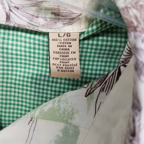 Tommy Bahama Shirt Mens Large Hawaiian Tropical Palm Trees Flowers Short Sleeve - Picture 4 of 11